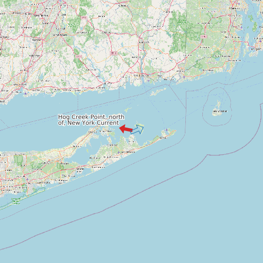 Hog Creek Point, north of, New York Current map