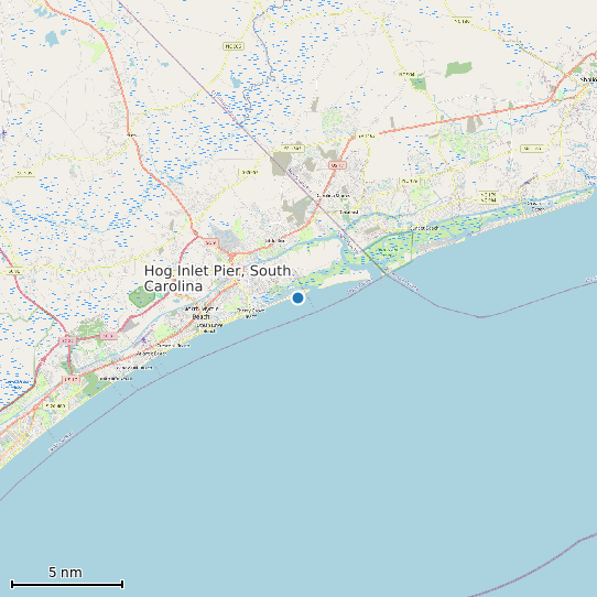 Map of Hog Inlet Pier, South Carolina Tide Prediction Station