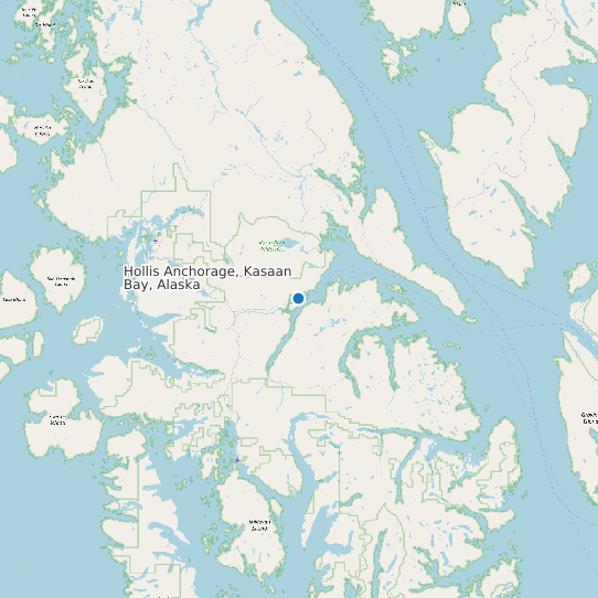 Hollis Anchorage, Kasaan Bay, Alaska map