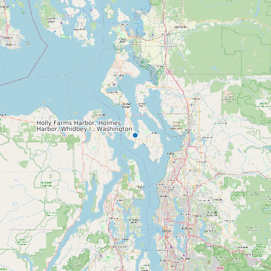Map of Holly Farms Harbor, Holmes Harbor, Whidbey I., Washington Tide Prediction Station