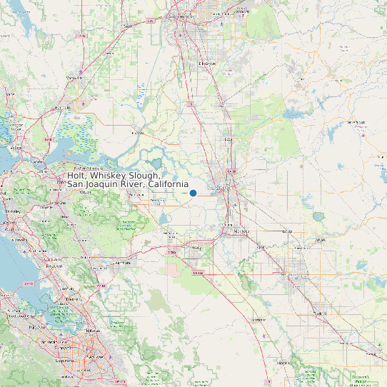 Holt, Whiskey Slough, San Joaquin River, California map