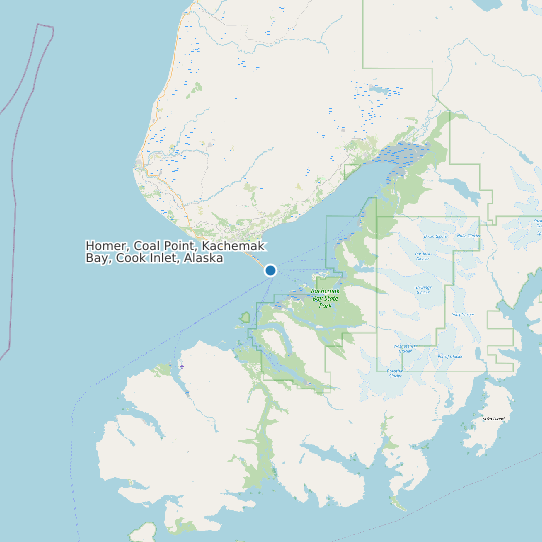 Homer, Coal Point, Kachemak Bay, Cook Inlet, Alaska map