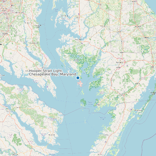 Map of Hooper Strait Light, Chesapeake Bay, Maryland Tide Prediction Station