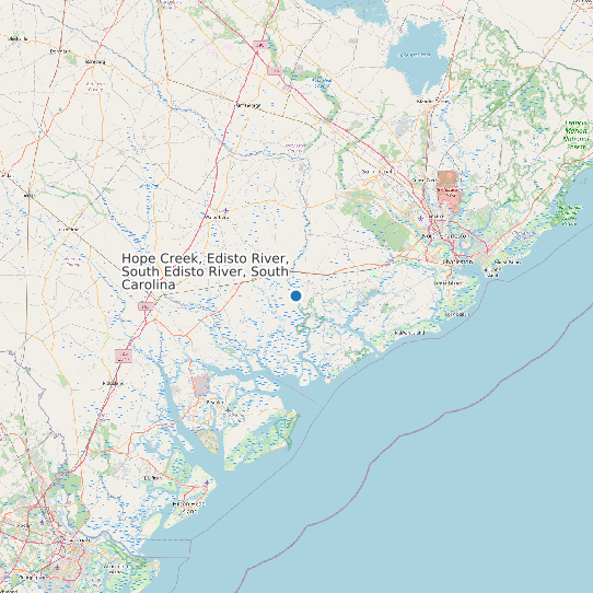 Map of Hope Creek, Edisto River, South Edisto River, South Carolina Tide Prediction Station