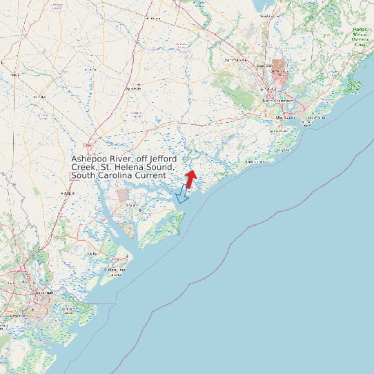 Ashepoo River, off Jefford Creek, St. Helena Sound, South Carolina Current map