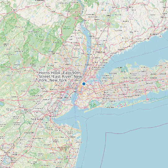 Horns Hook, East 90th Street, East River, New York, New York map