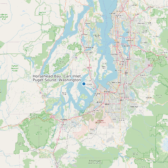Map of Horsehead Bay, Carr Inlet, Puget Sound, Washington Tide Prediction Station