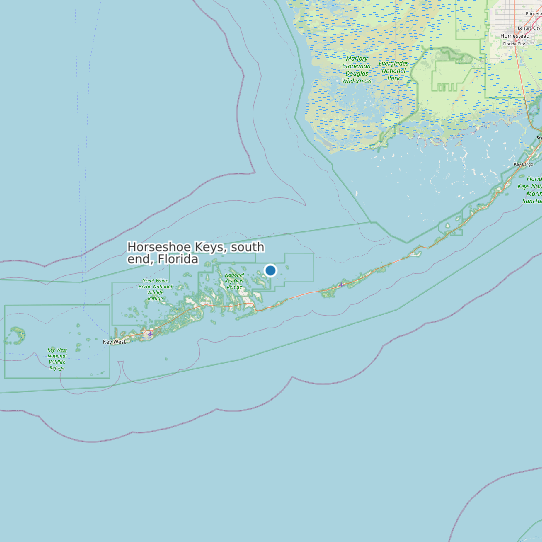 Horseshoe Keys, south end, Florida map