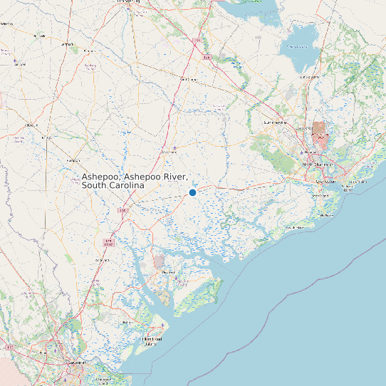 Map of Ashepoo, Ashepoo River, South Carolina Tide Prediction Station