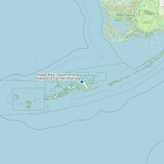 Map of Howe Key, south end, Harbor Channel, Florida Tide Prediction Station