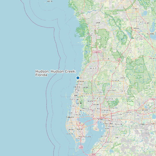 Hudson, Hudson Creek, Florida map