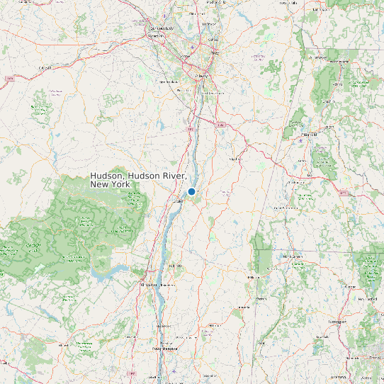 Hudson, Hudson River, New York map