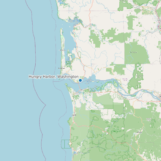 Map of Hungry Harbor, Washington Tide Prediction Station