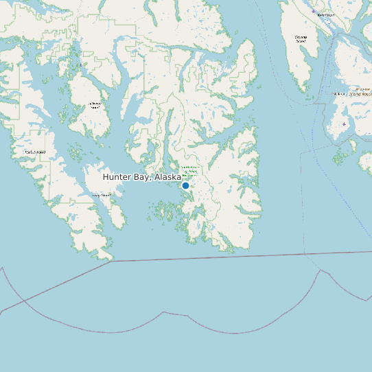 Map of Hunter Bay, Alaska Tide Prediction Station
