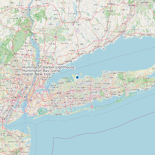 Huntington Harbor Lighthouse, Huntington Bay, Long Island, New York map