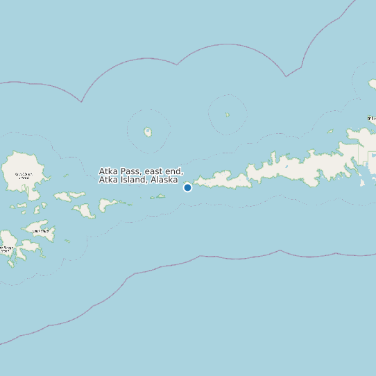 Atka Pass, east end, Atka Island, Alaska map