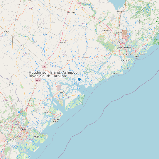 Hutchinson Island, Ashepoo River, South Carolina map