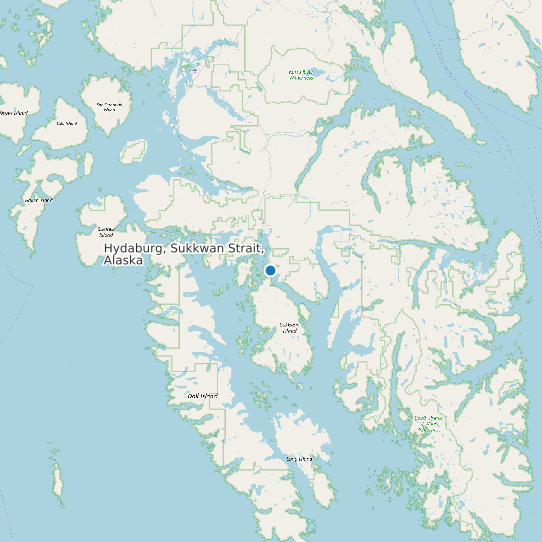 Hydaburg, Sukkwan Strait, Alaska map
