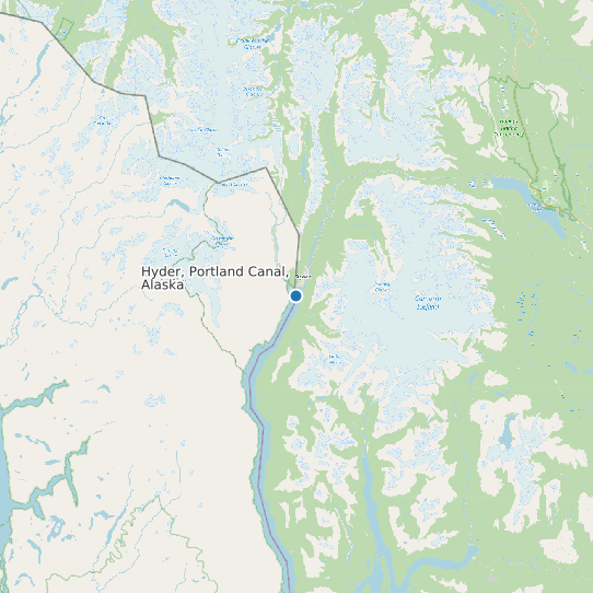 Hyder, Portland Canal, Alaska map