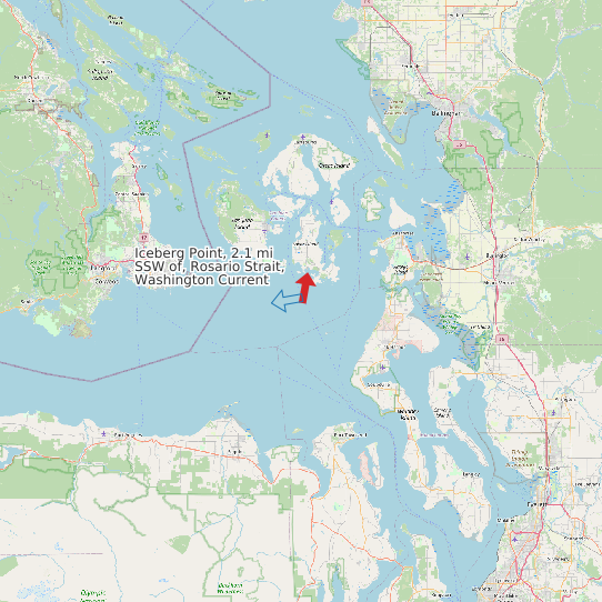 Iceberg Point, 2.1 mi SSW of, Rosario Strait, Washington Current map