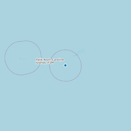 Ifalik Atoll, Caroline Islands, FSM map