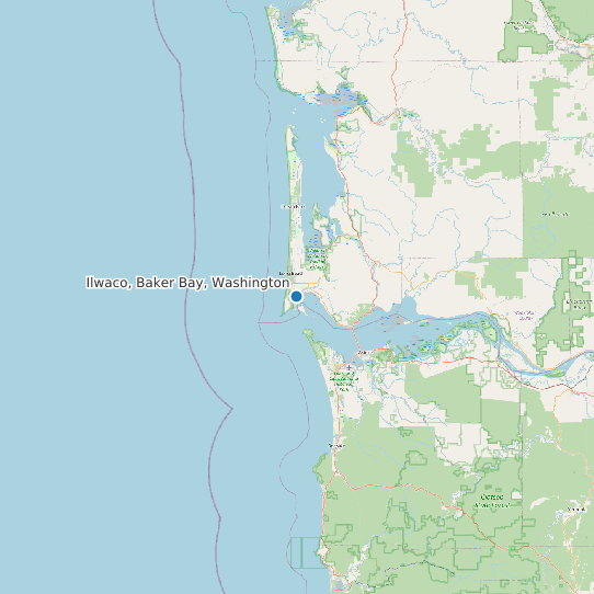 Ilwaco, Baker Bay, Washington map
