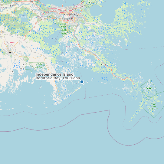 Independence Island, Barataria Bay, Louisiana map
