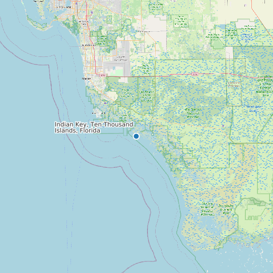 Indian Key, Ten Thousand Islands, Florida map