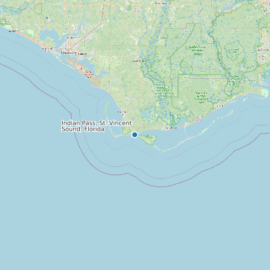 Indian Pass, St. Vincent Sound, Florida map
