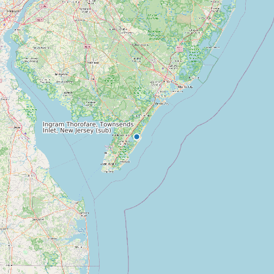 Map of Ingram Thorofare, Townsends Inlet, New Jersey (sub) Tide Prediction Station
