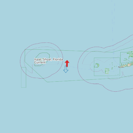 Map of Isaac Shoal, Florida Current Prediction Station