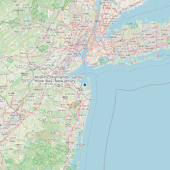Atlantic Highlands, Sandy Hook Bay, New Jersey map