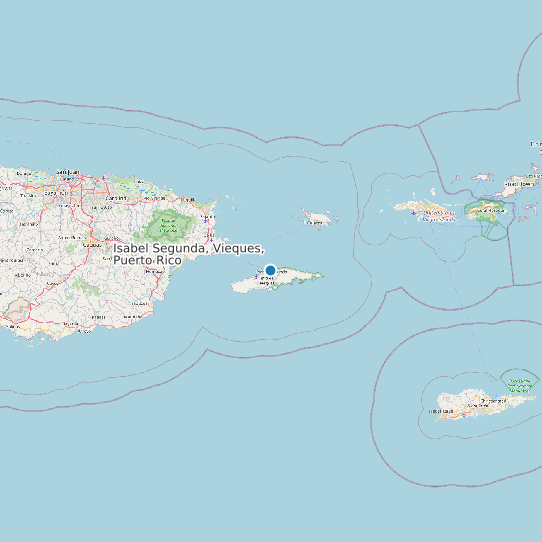 Isabel Segunda, Vieques, Puerto Rico map