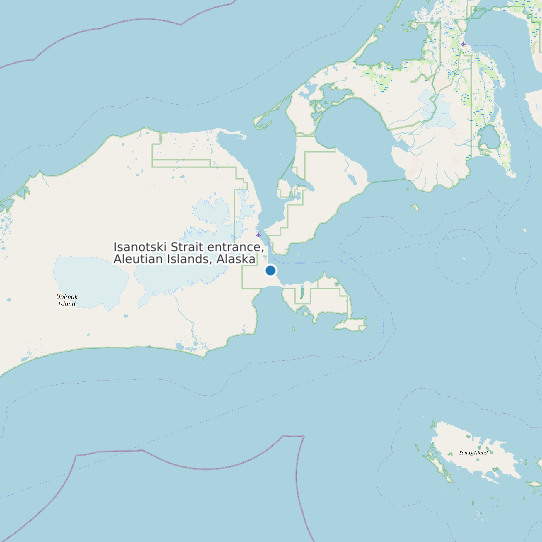 Isanotski Strait entrance, Aleutian Islands, Alaska map