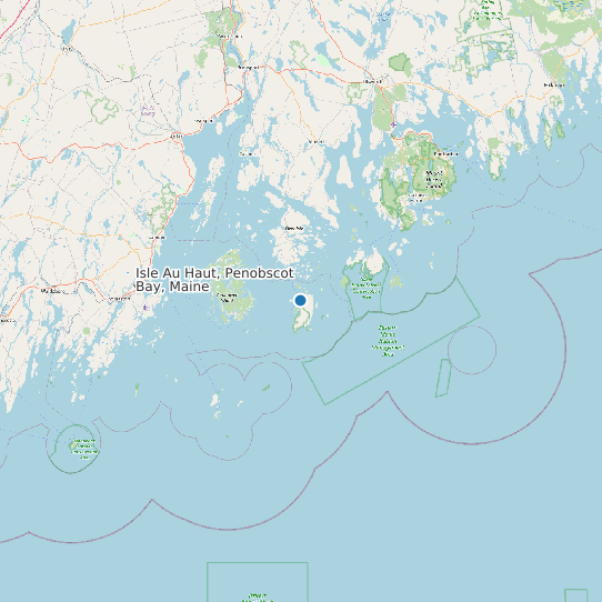 Isle Au Haut, Penobscot Bay, Maine map