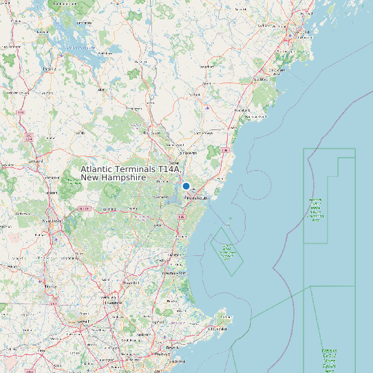 Map of Atlantic Terminals T14A, New Hampshire Tide Prediction Station
