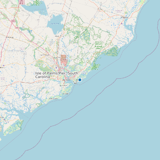 Isle of Palms Pier, South Carolina map