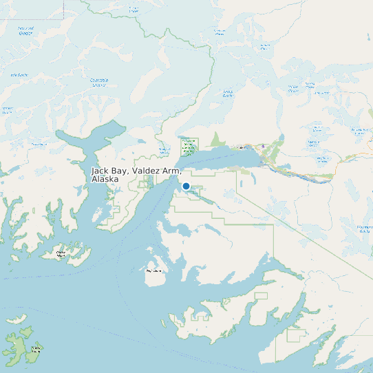 Jack Bay, Valdez Arm, Alaska map