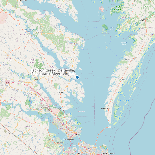 Map of Jackson Creek, Deltaville, Piankatank River, Virginia Tide Prediction Station