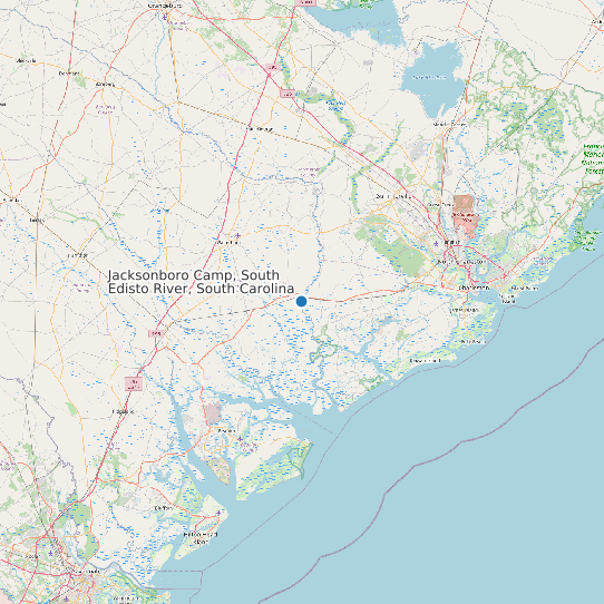 Jacksonboro Camp, South Edisto River, South Carolina map