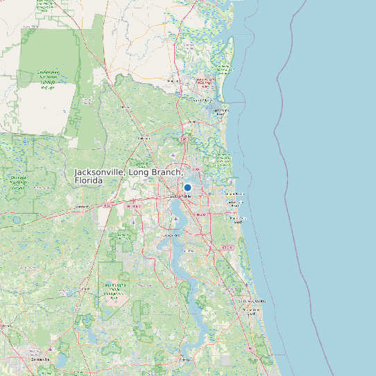 Jacksonville, Long Branch, Florida map