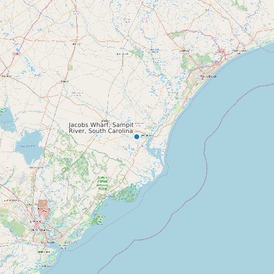 Jacobs Wharf, Sampit River, South Carolina map