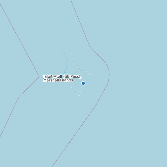 Map of Jaluit Atoll (SE Pass), Marshall Islands Tide Prediction Station