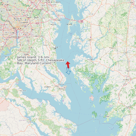 James Island, 1.6 nmi SW of (depth 5 ft), Chesapeake Bay, Maryland Current map