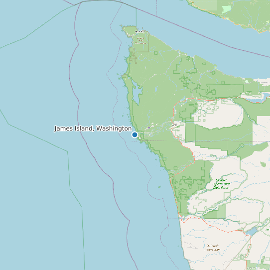 Map of James Island, Washington Tide Prediction Station