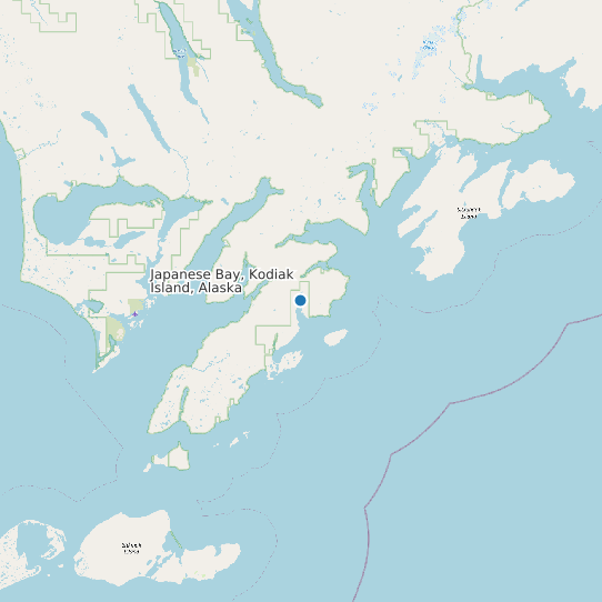 Japanese Bay, Kodiak Island, Alaska map