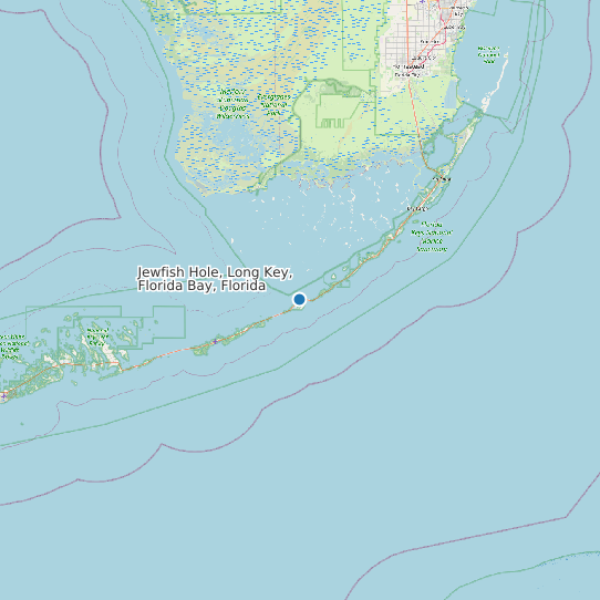 Jewfish Hole, Long Key, Florida Bay, Florida map
