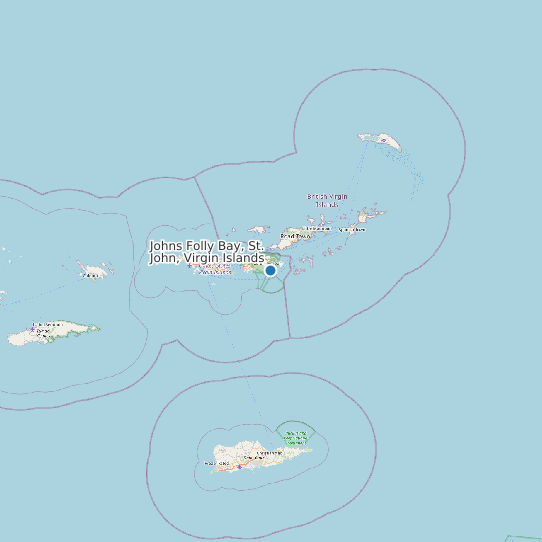 Johns Folly Bay, St. John, Virgin Islands map