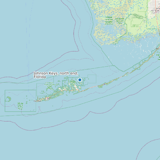 Johnson Keys, north end, Florida map