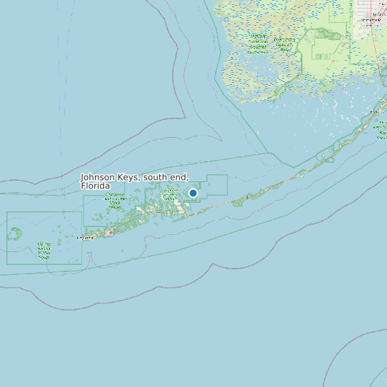 Map of Johnson Keys, south end, Florida Tide Prediction Station